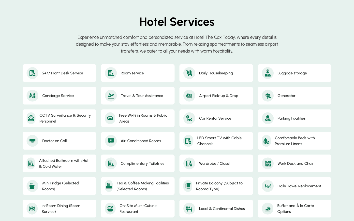 Hotel D'more — services